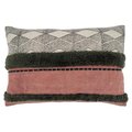Saro Lifestyle SARO 7143.M1624BC 16 x 24 in. Oblong Modern Pillow Cover with Printed & Tufted Design 7143.M1624BC